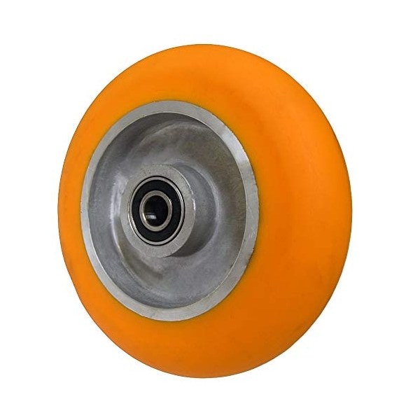 4"x2" Orange Crown Tread Polyurethane ON Aluminum CORE, 900 LBS Ca